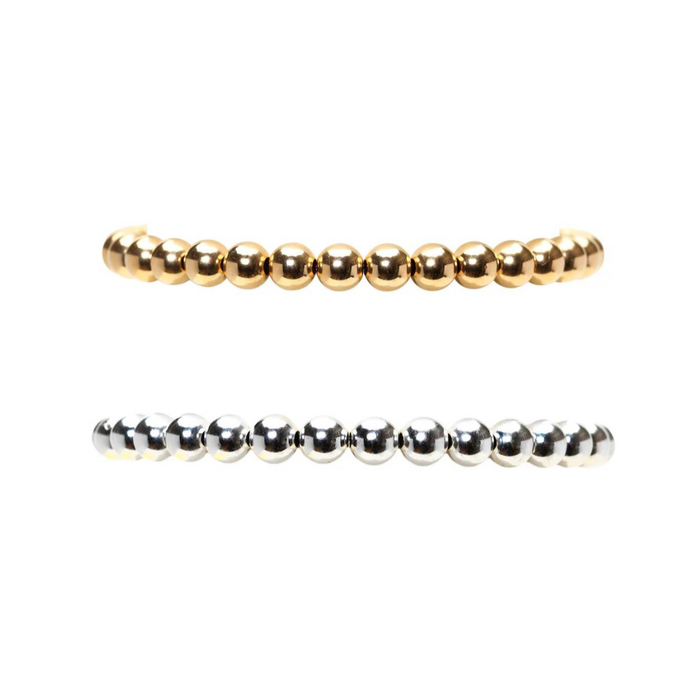 5MM Signature Bracelet, Gold and Silver