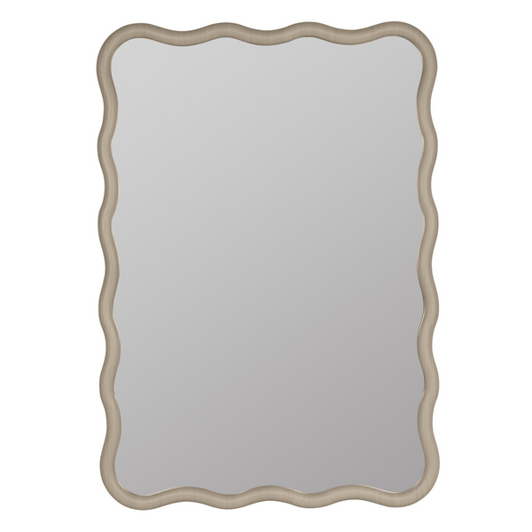 Candace Wall Mirror, Natural Linen, 40" x 28"