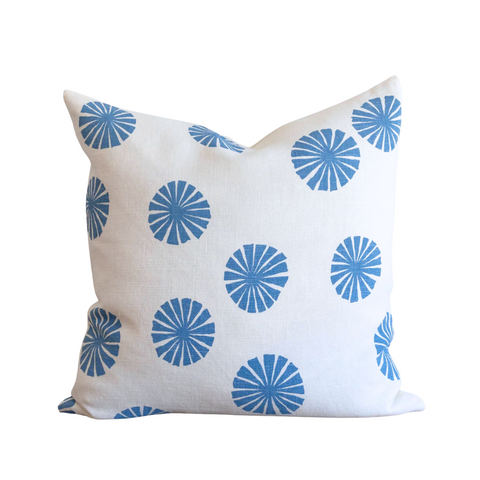 American Pie Pillow - French Blue, 22" x 22"