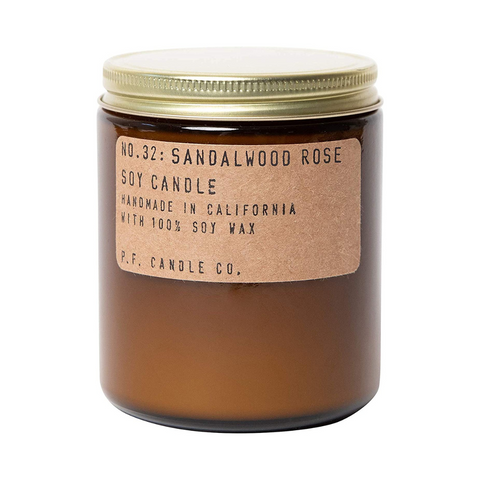 No. 32 Sandalwood Rose Soy Candle, 3 Sizes