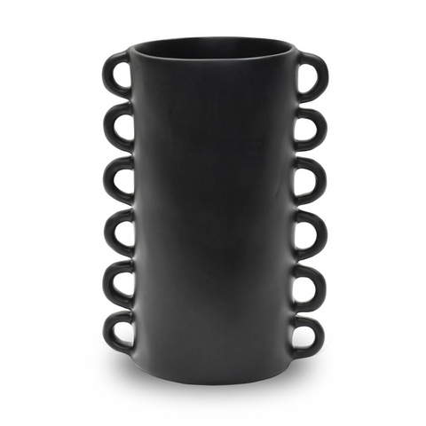 Loopy Large Vase, Black