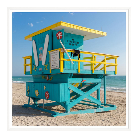 Miami Beach Lifeguard Towers 6, 23" x 23"