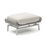 Scoop Occasional Chair with Optional Ottoman, Light Grey Aluminum