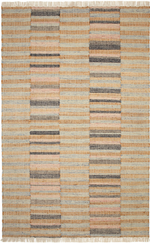 Ravel Stripe Blue Handwoven Wool Rug