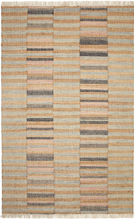 Ravel Stripe Blue Handwoven Wool Rug