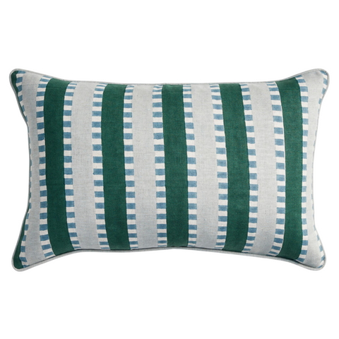Marrakesh Byzantine Linen Cushion, 14" x 22"