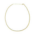 3MM Signature Beaded Necklace, Gold and Silver