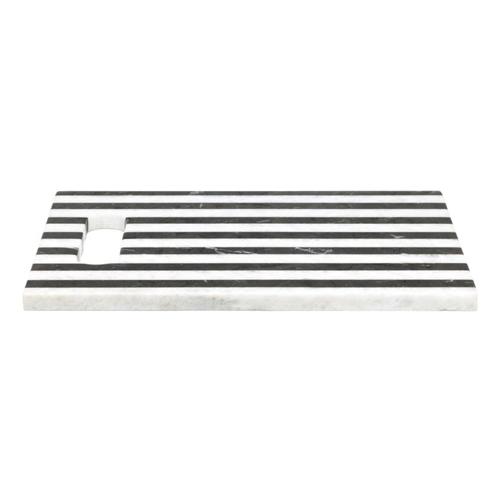 Marceau Serving Board - Black/White Striped