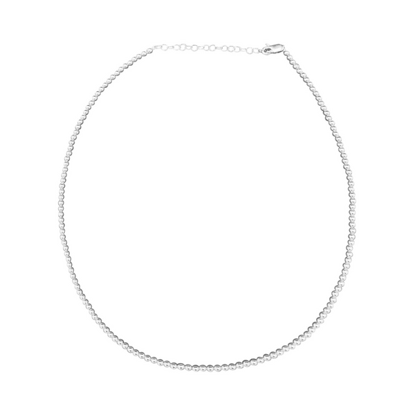 3MM Signature Beaded Necklace, Gold and Silver