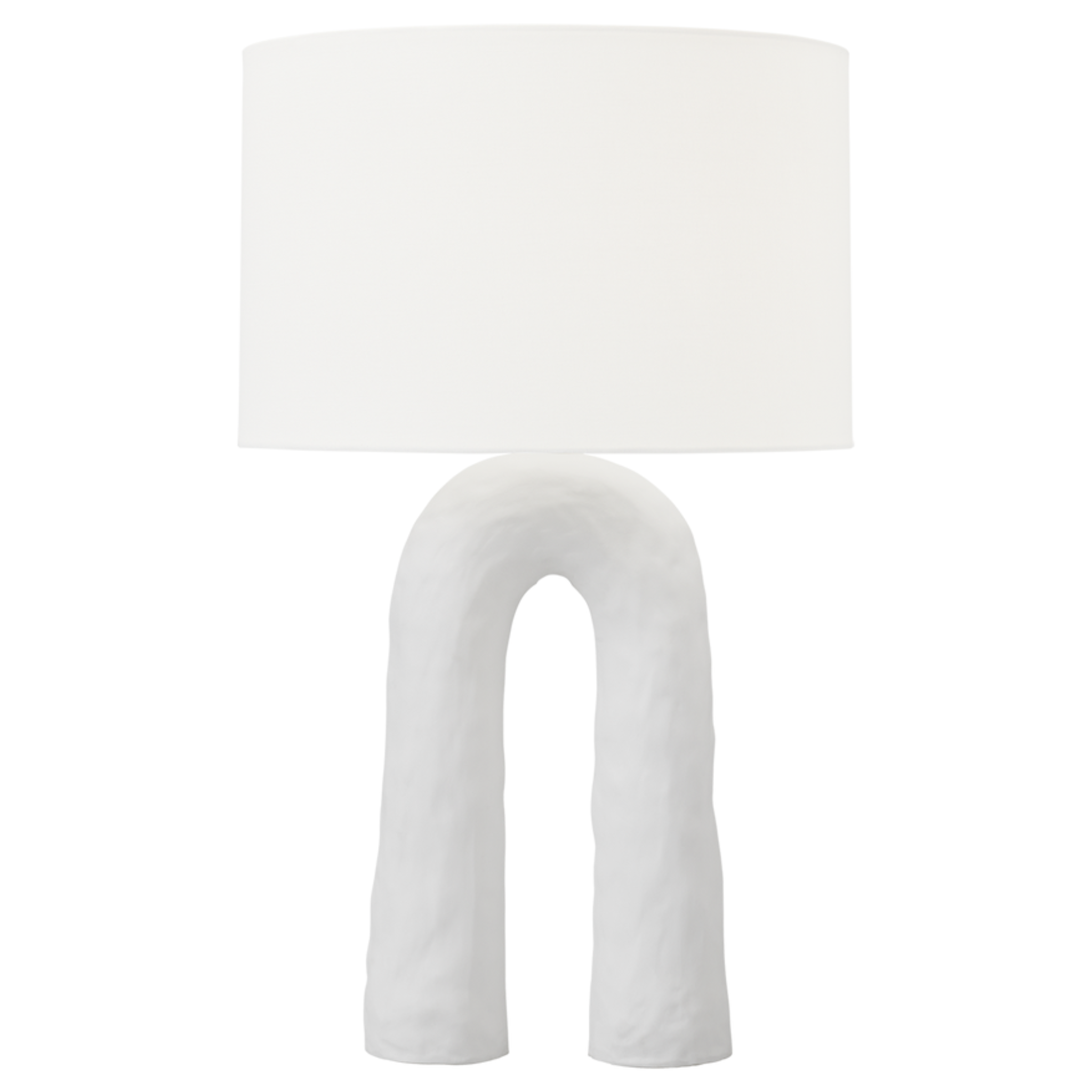 Aura Medium Table Lamp, Matte White Ceramic