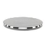 Marceau Lazy Susan - Black/White Striped, 16"Dia