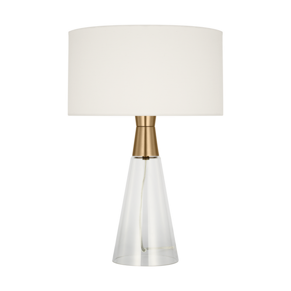 Pender Medium Table Lamp, Satin Brass