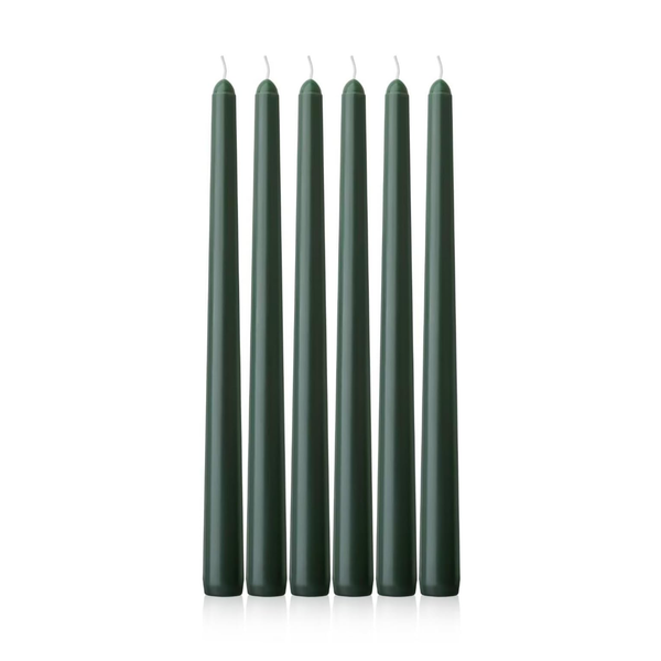 Dark Green Candle Tapers, 10"