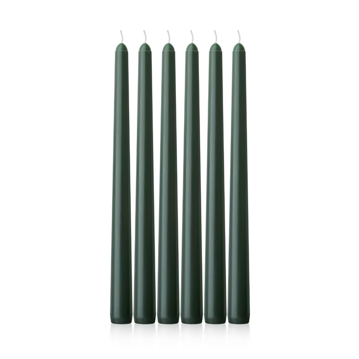 Dark Green Candle Tapers, 10"