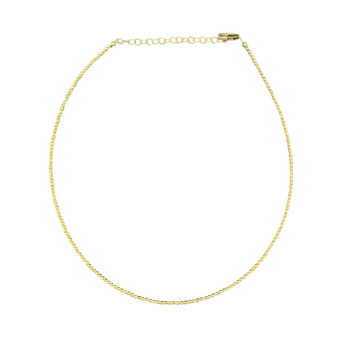 2MM Signature Beaded Necklace, Gold and Silver