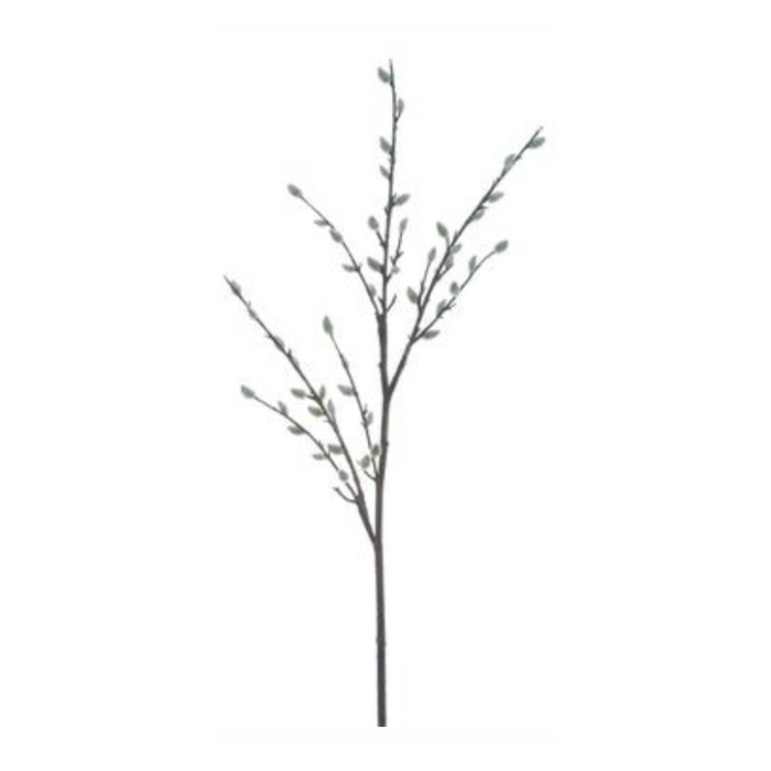 Pussy Willow Spray, Beige/Gray, 55"