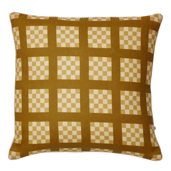 Lattice Wheat Pillow, 24" x 24"