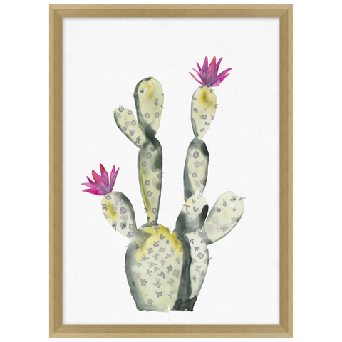 Pink Blooming Cacti 4, 16.25"W x 22.25"H