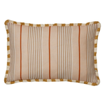 Club Stripe Pearl Linen Lumbar Pillow, 16" x 24"