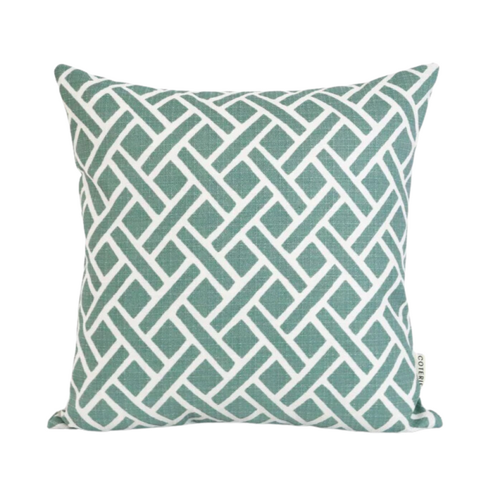 Tisbury Outdoor, Aqua, 18" x 18"