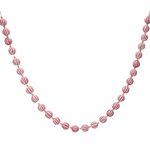 Red and White Striped Holiday Ball Wood Bead Garland, 72"