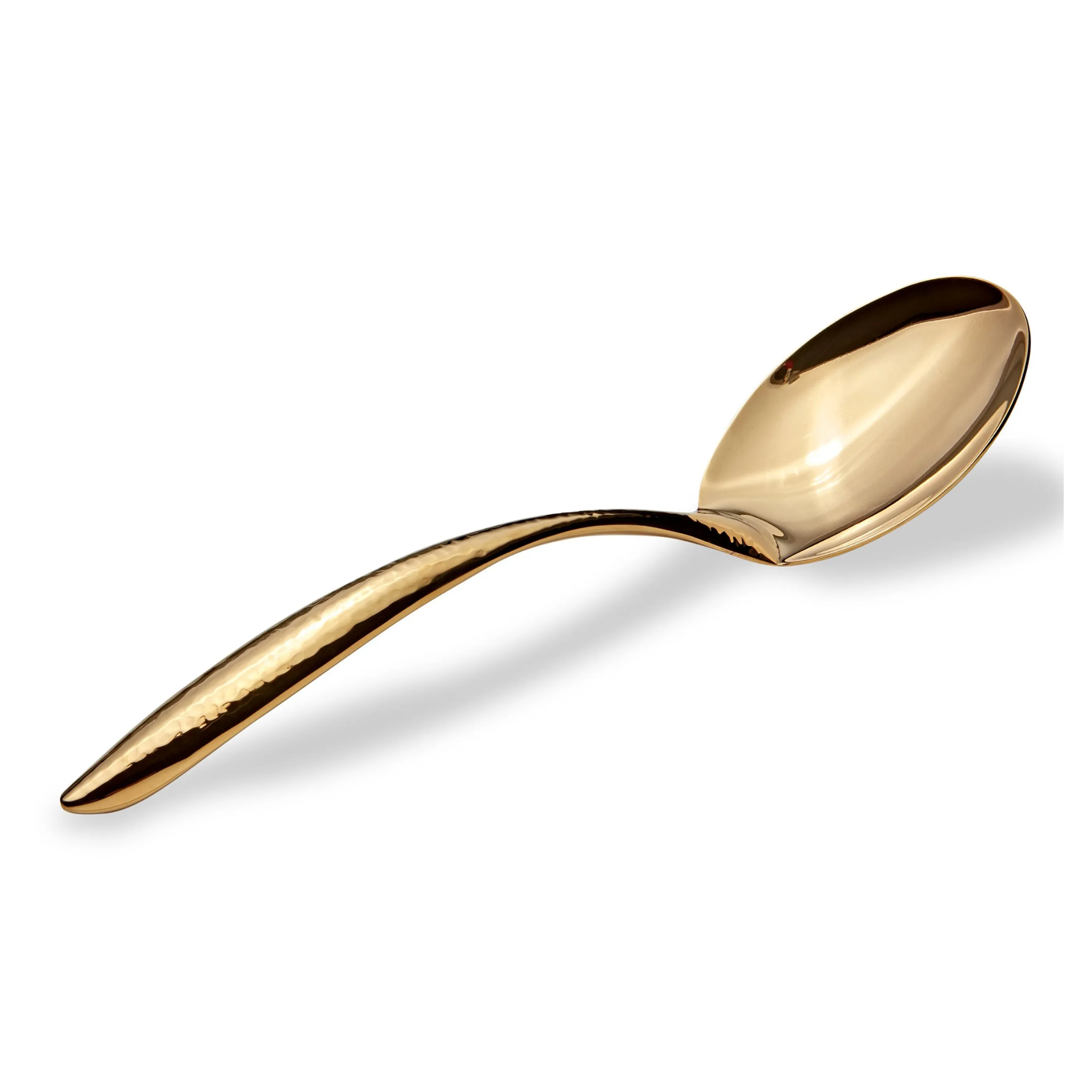 Gold Hammered Serving Spoon