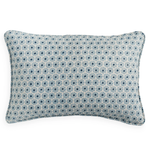Etoile Azure Linen Cushion, 12" x 18"