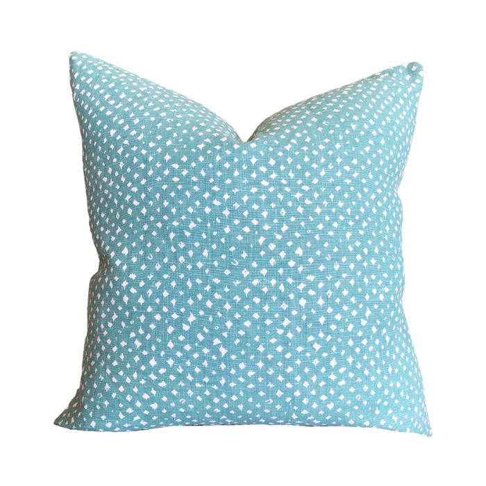Smith Pillow - Aqua Teal, 22" x 22"
