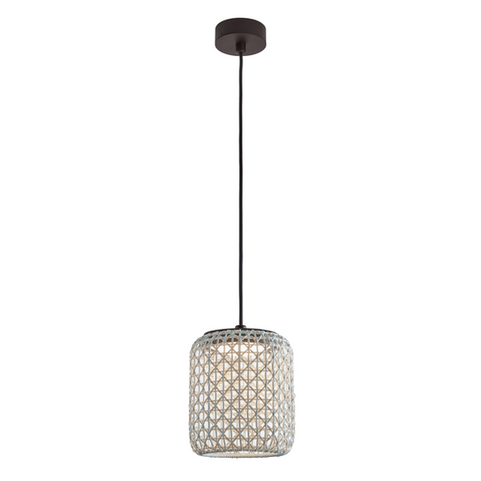 Nans 8.5" Outdoor Pendant, Beige Shade