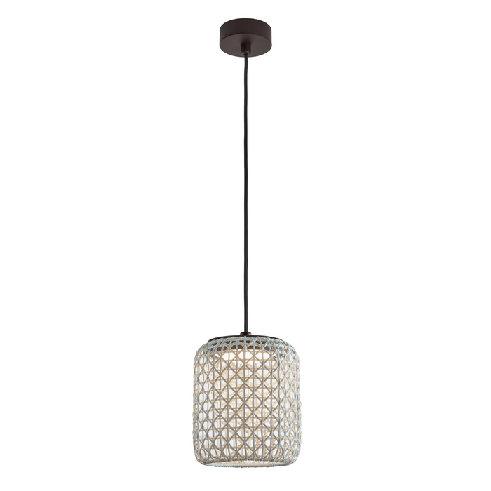 Nans 8.5" Outdoor Pendant, Beige Shade