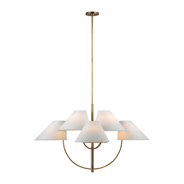 Kinsley Large Two-Tier Chandelier - Soft Brass, 43.25"Dia