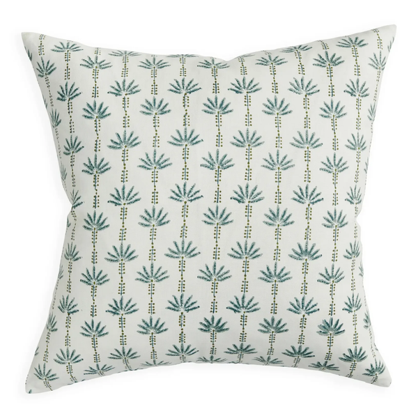 Marseille Lagoon Linen Cushion, 20" x 20"