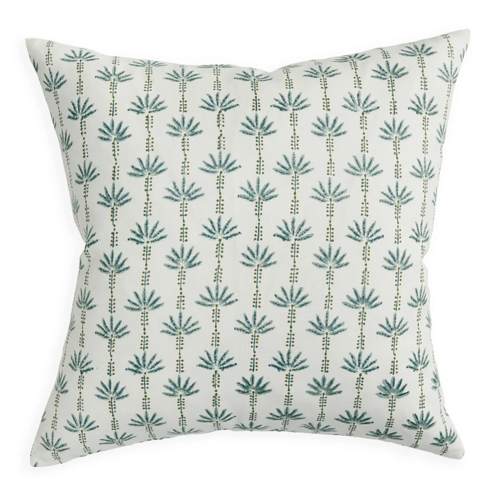 Marseille Lagoon Linen Cushion, 20" x 20"