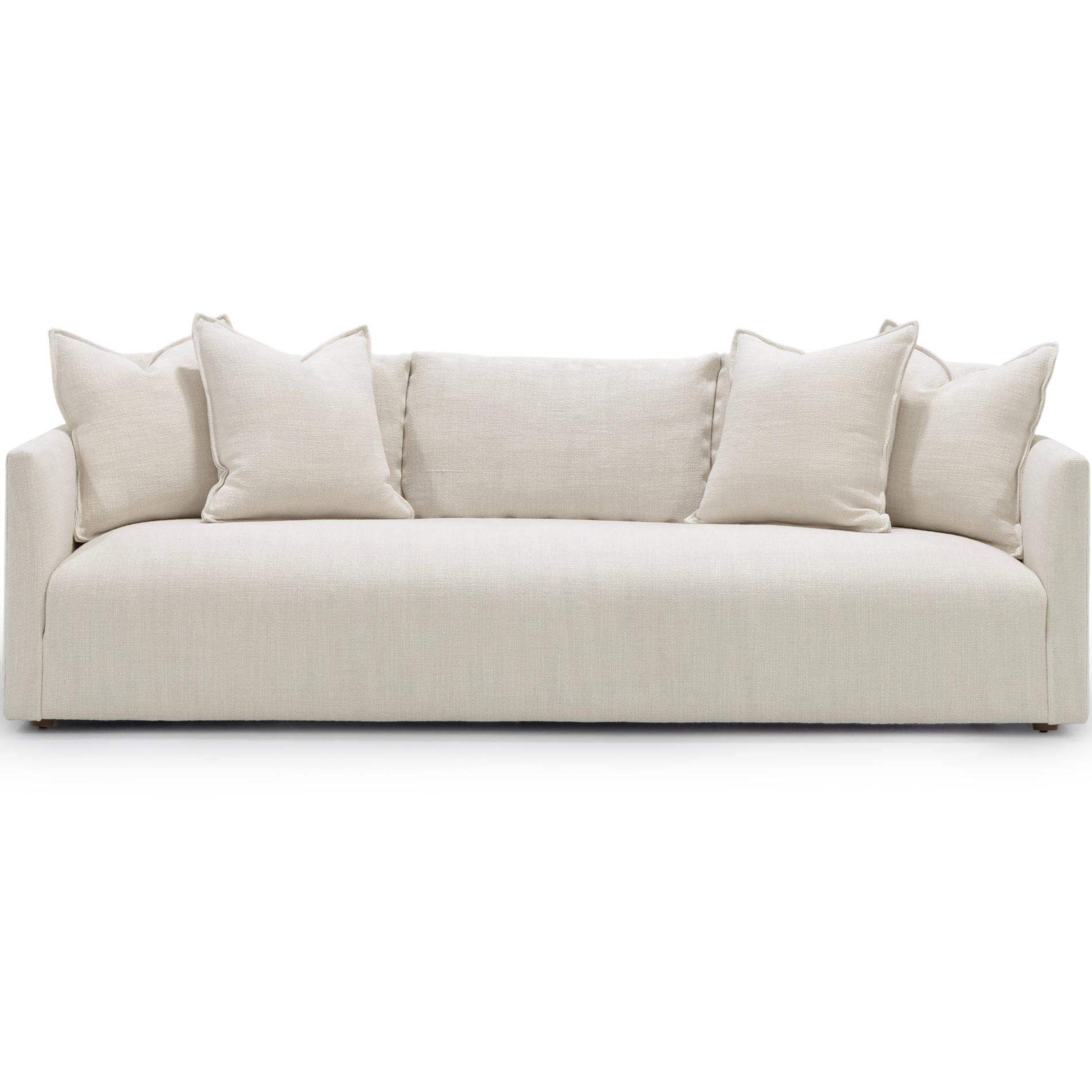 Thibaut Sofa, Madagascar Oyster, Walnut Dead Flat Finish