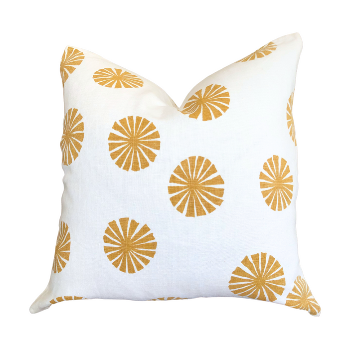 American Pie Pillow - Ochre, 22" x 22"