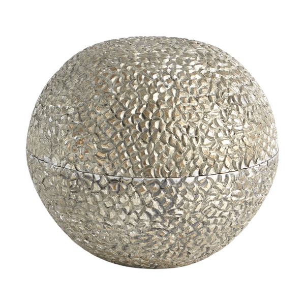 Horse Apple Box, Antique Silver, Large