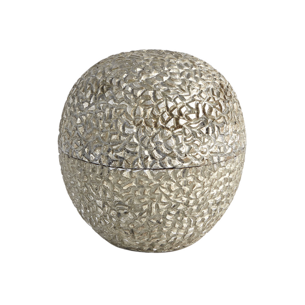 Horse Apple Box, Antique Silver, Small