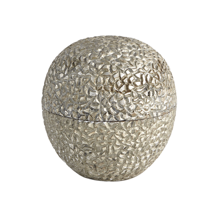 Horse Apple Box, Antique Silver, Small