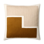 Stacked Shapes Crewel Pillow Cover - Cumin, 20" x 20"