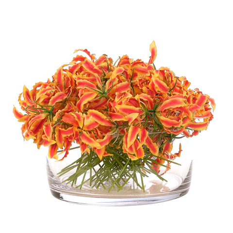 Lily Gloriosa, Faux Stem, 9", Bundle of 36 Stems (vase not included)