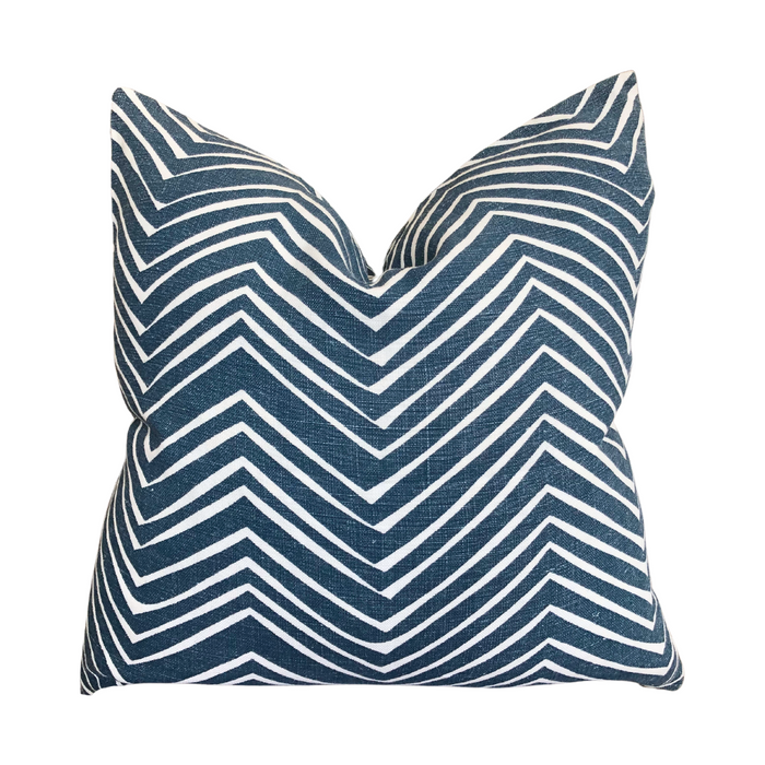 Dark King Pillow - Denim Blue, 22" x 22"