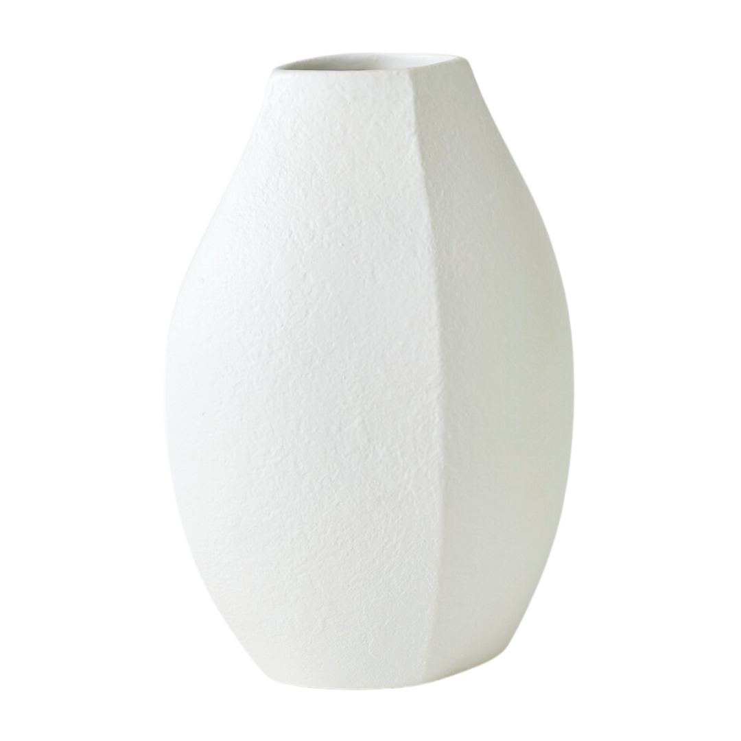Wedge Vase - White, Large