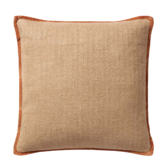Aveline Pal0034 Natural / Rust 18'' x 18'', Amber Lewis × Loloi