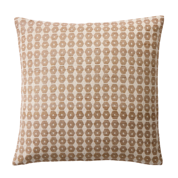 Honeycomb Silk Pillow Cover - Pecan, 20" x 20"