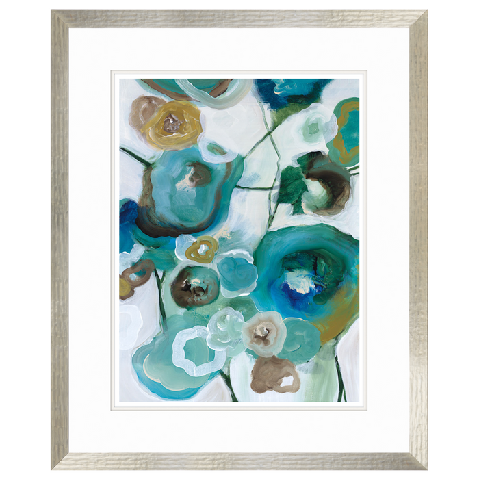 Sapphire Blooms I, 27" × 33"