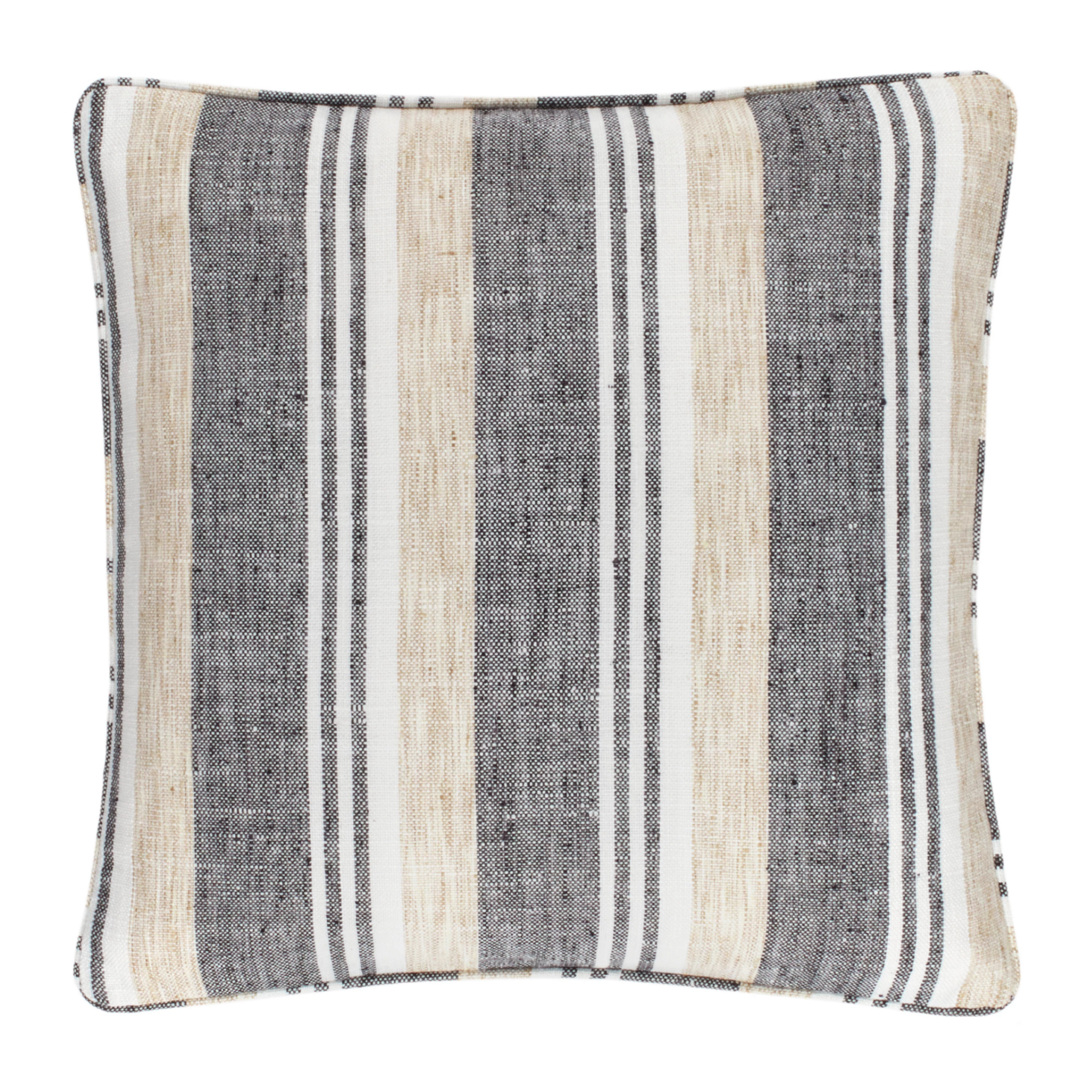 Chasm Indoor/Outdoor Decorative Pillow 20" x 20", Stripe Black