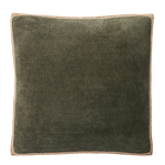 Solid Bordered Pillow Cover - Dark Olive, 24" x 24"