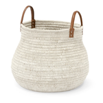 Cairo Basket, White, Large, 22.5" Dia x 17.25" H