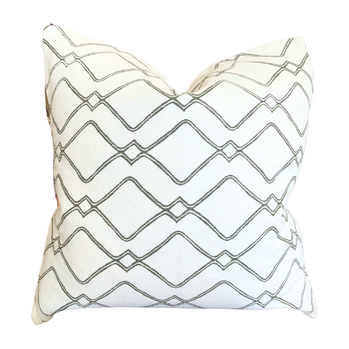 Light Tribe Pillow - Olive, 22" x 22"