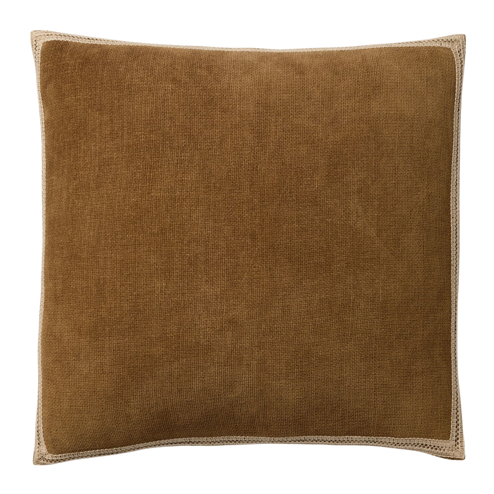 Solid Bordered Pillow Cover - Golden Oak, 24" x 24"